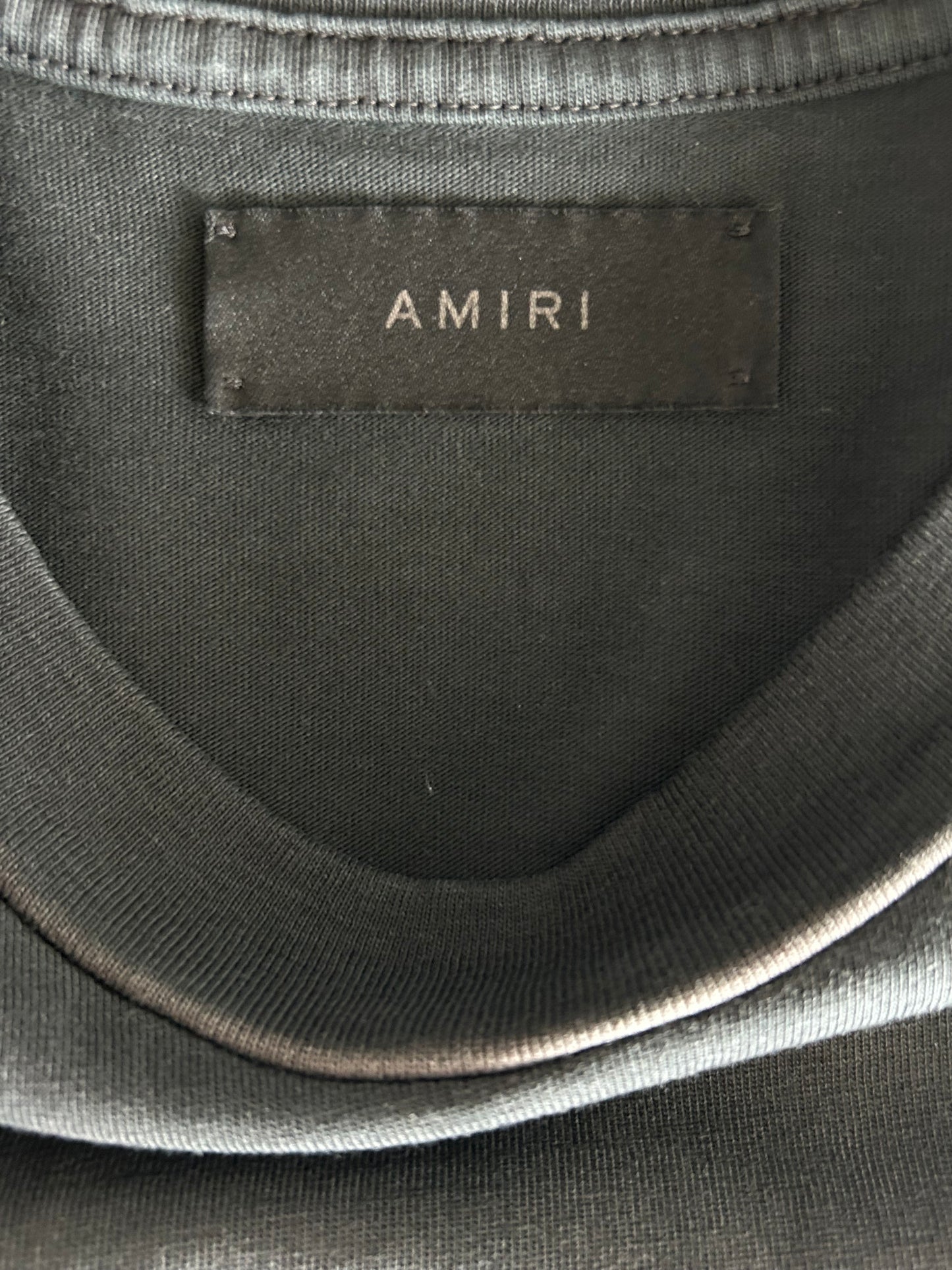 Amiri Black & White Music Record Logo T-Shirt