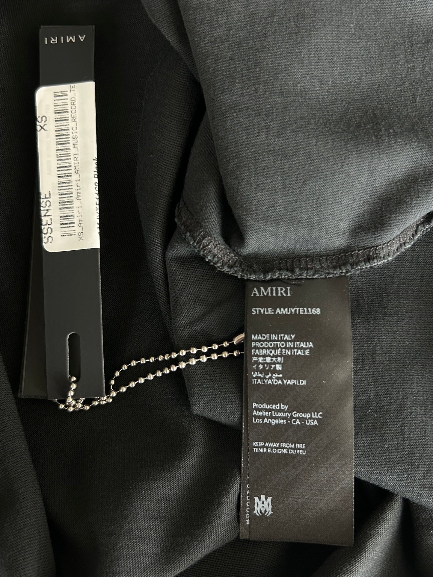 Amiri Black & White Music Record Logo T-Shirt