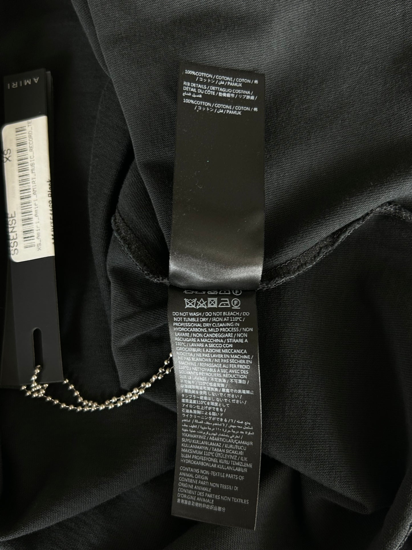 Amiri Black & White Music Record Logo T-Shirt