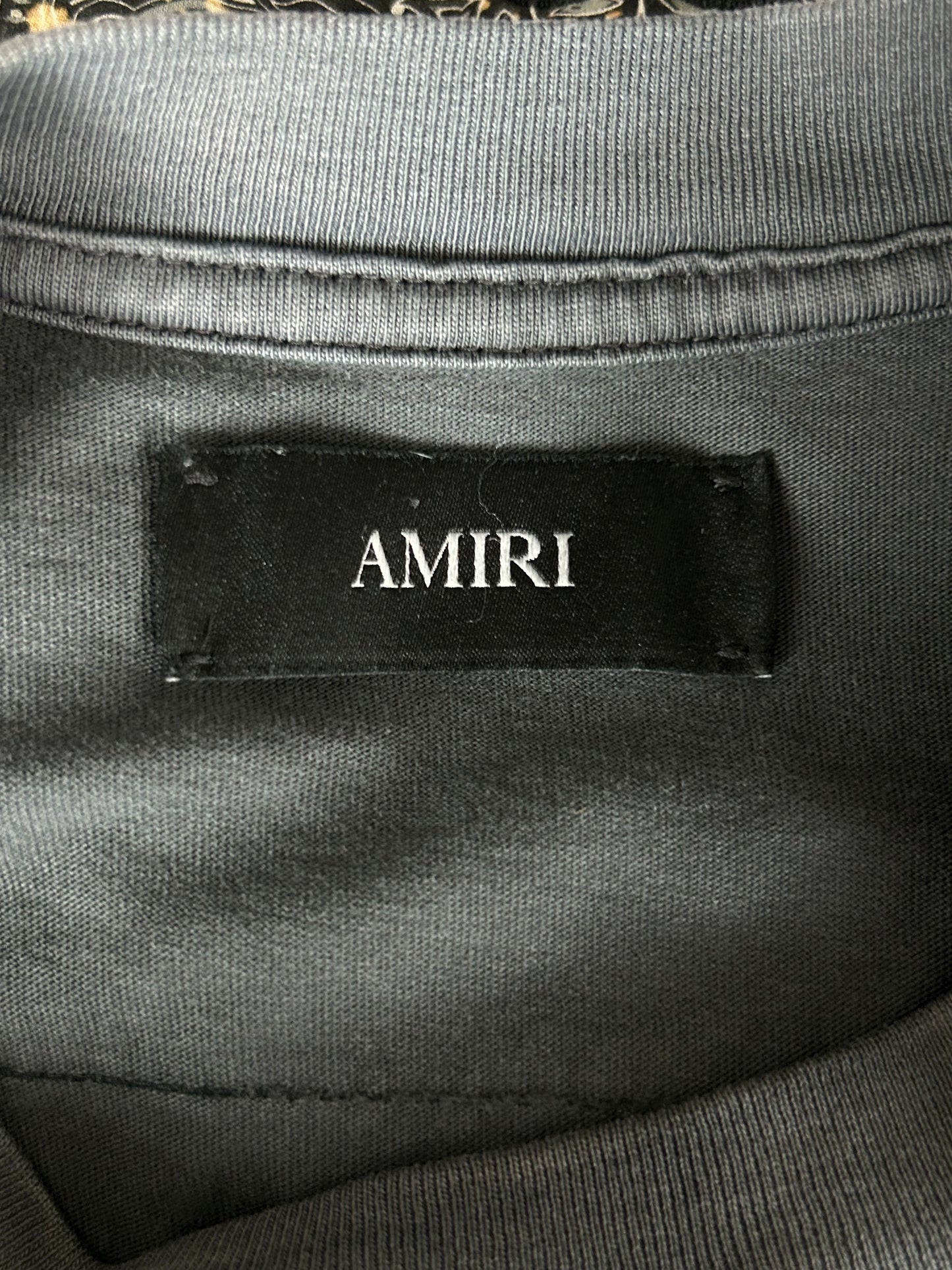 Amiri Black Bleached Bandana Patch T-Shirt
