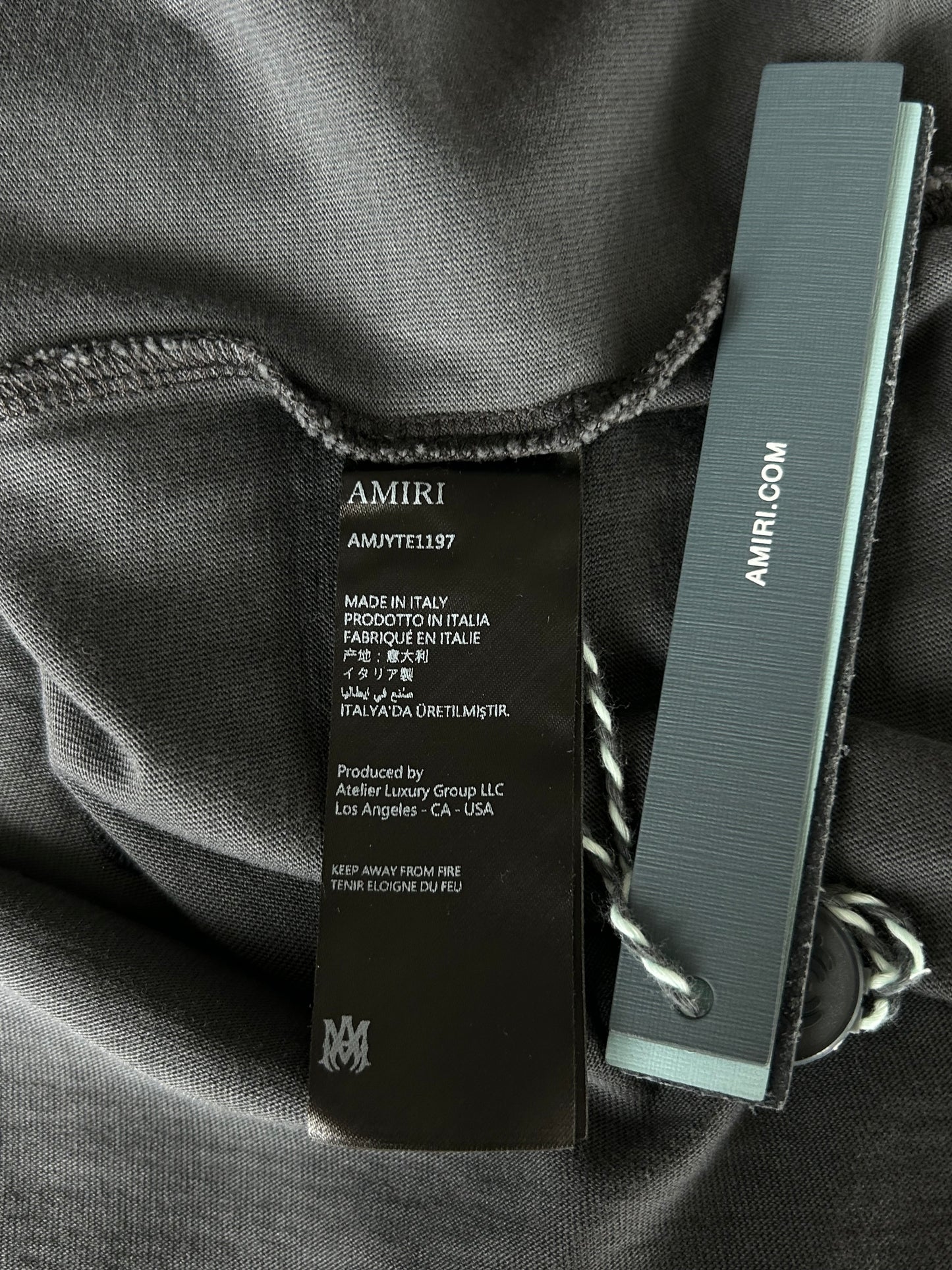 Amiri Black Bleached Bandana Patch T-Shirt