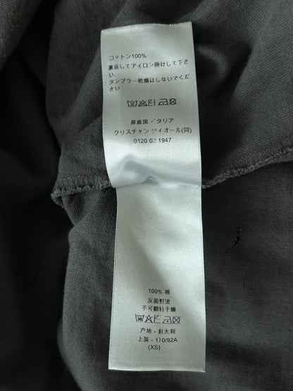 Dior Faded Black Distressed Flower Graphic T-Shirt
