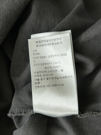 Dior Faded Black Distressed Flower Graphic T-Shirt