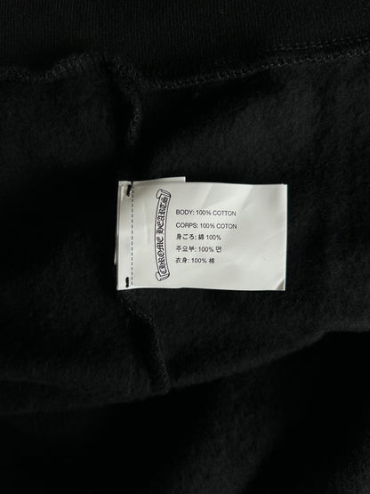 Chrome Hearts Black & White Cross Logo Zip Up Hoodie