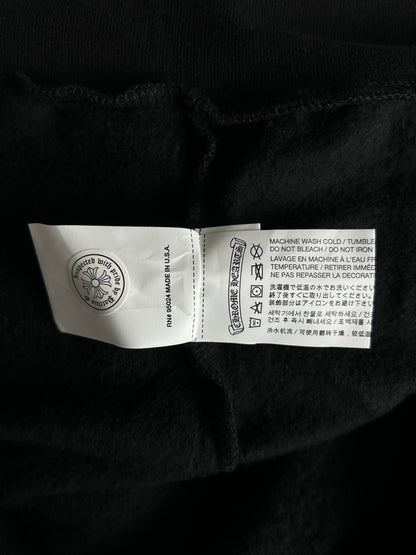 Chrome Hearts Black & White Cross Logo Zip Up Hoodie