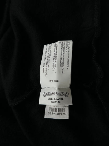 Chrome Hearts Black & White Cross Logo Zip Up Hoodie