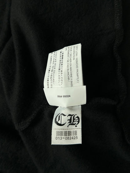 Chrome Hearts Black & White Cross Logo Zip Up Hoodie