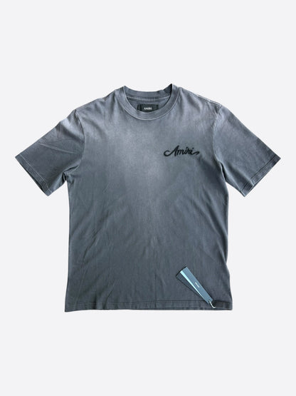 Amiri Black Bleached Bandana Patch T-Shirt