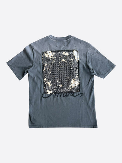 Amiri Black Bleached Bandana Patch T-Shirt