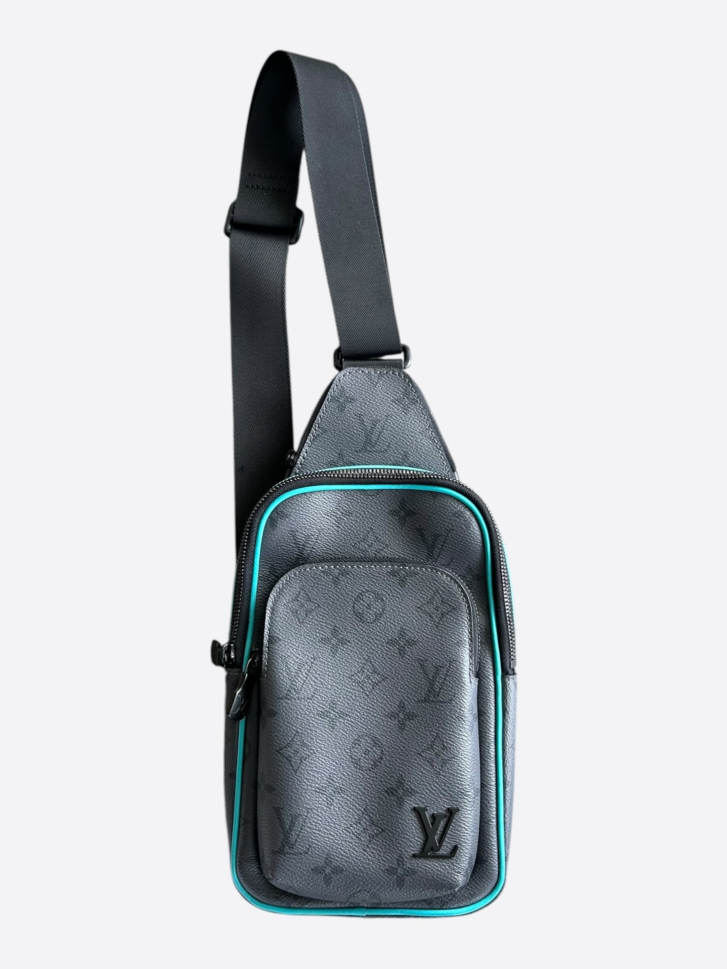Louis Vuitton Grey & Blue Monogram Avenue Sling PM