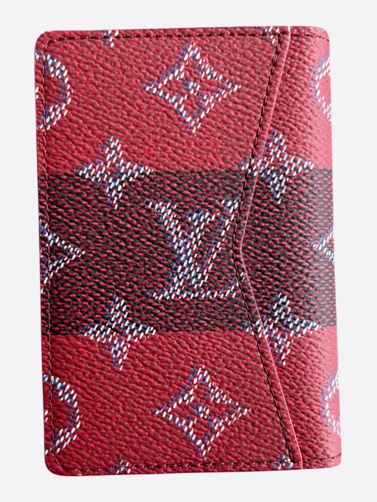 Louis Vuitton Red & White Heritage Monogram Pocket Organizer
