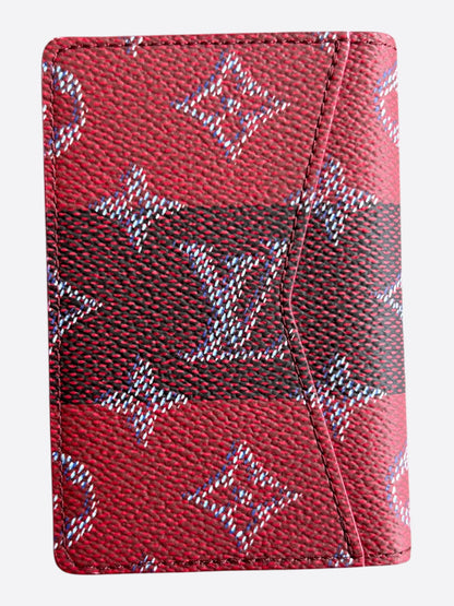 Louis Vuitton Red & White Heritage Monogram Pocket Organizer