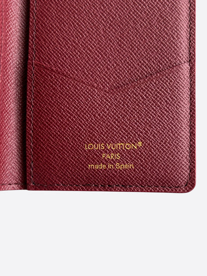 Louis Vuitton Red & White Heritage Monogram Pocket Organizer