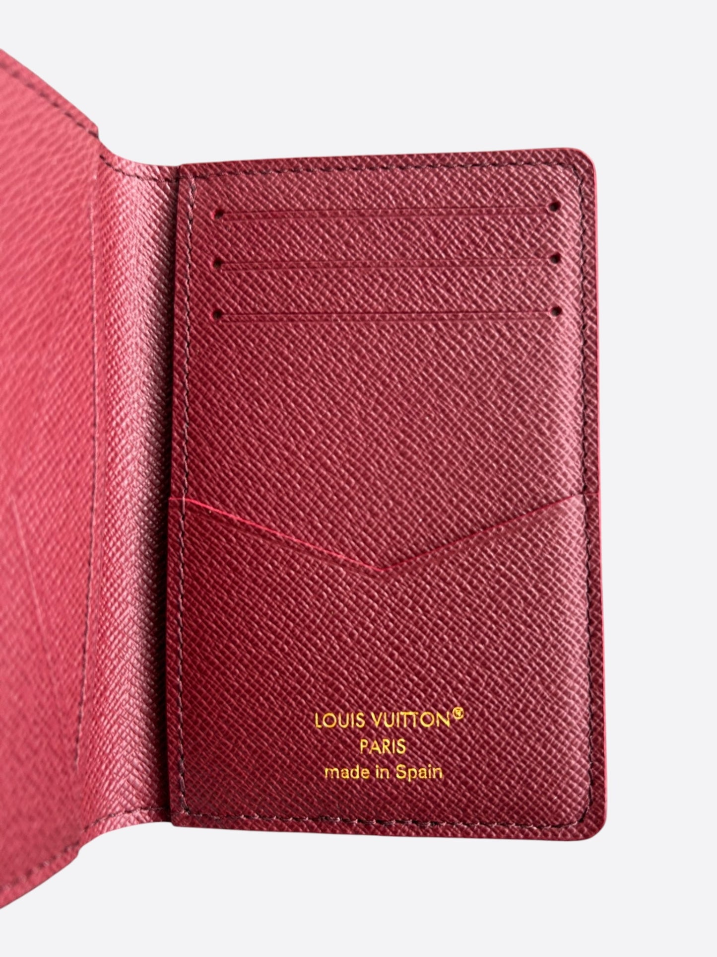 Louis Vuitton Red & White Heritage Monogram Pocket Organizer