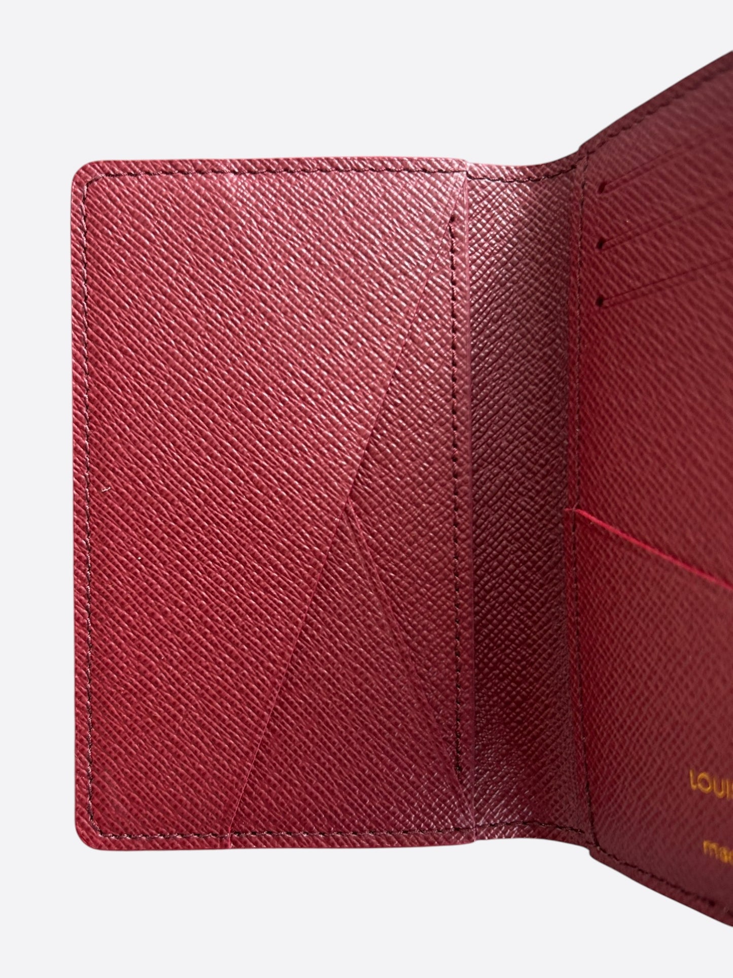 Louis Vuitton Red & White Heritage Monogram Pocket Organizer