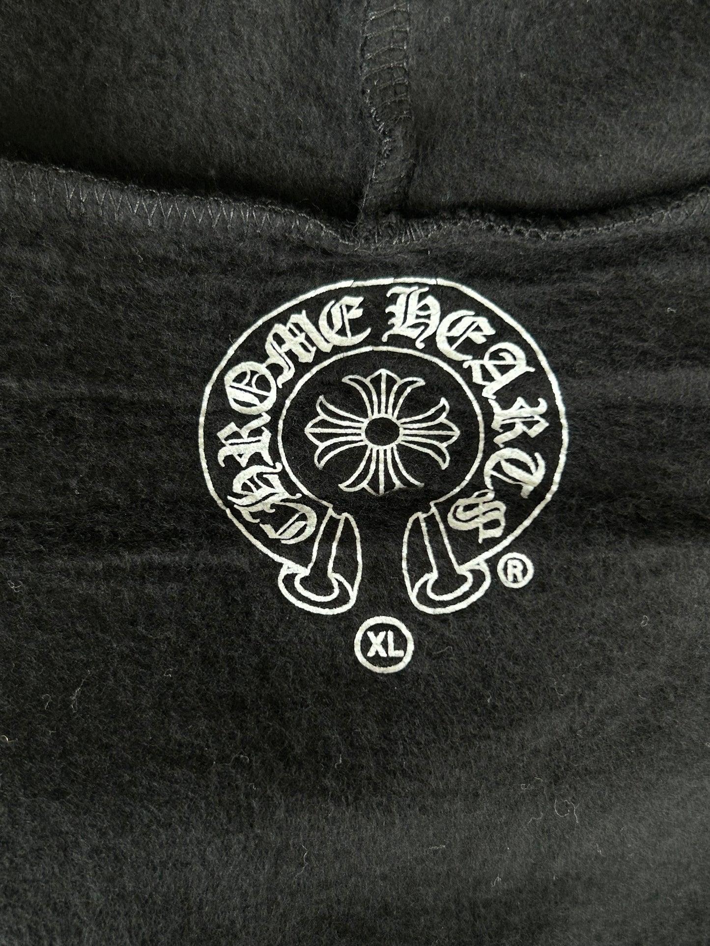 Chrome Hearts Black & White Dagger Logo Zip Up Hoodie