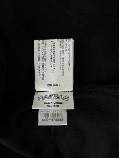 Chrome Hearts Black & White Dagger Logo Zip Up Hoodie