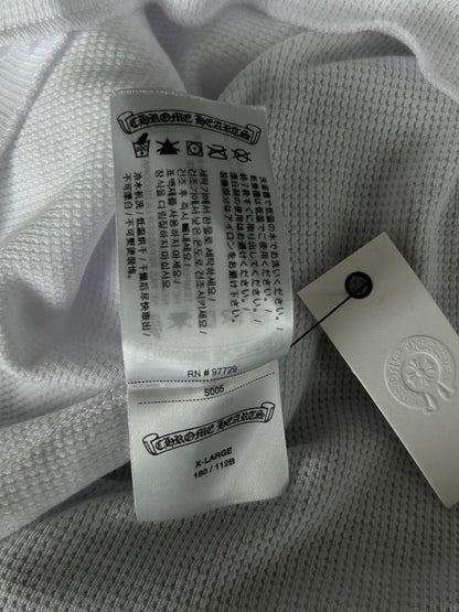 Chrome Hearts White, Black & Pink Deadly Doll Thermal Longsleeve T-Shirt