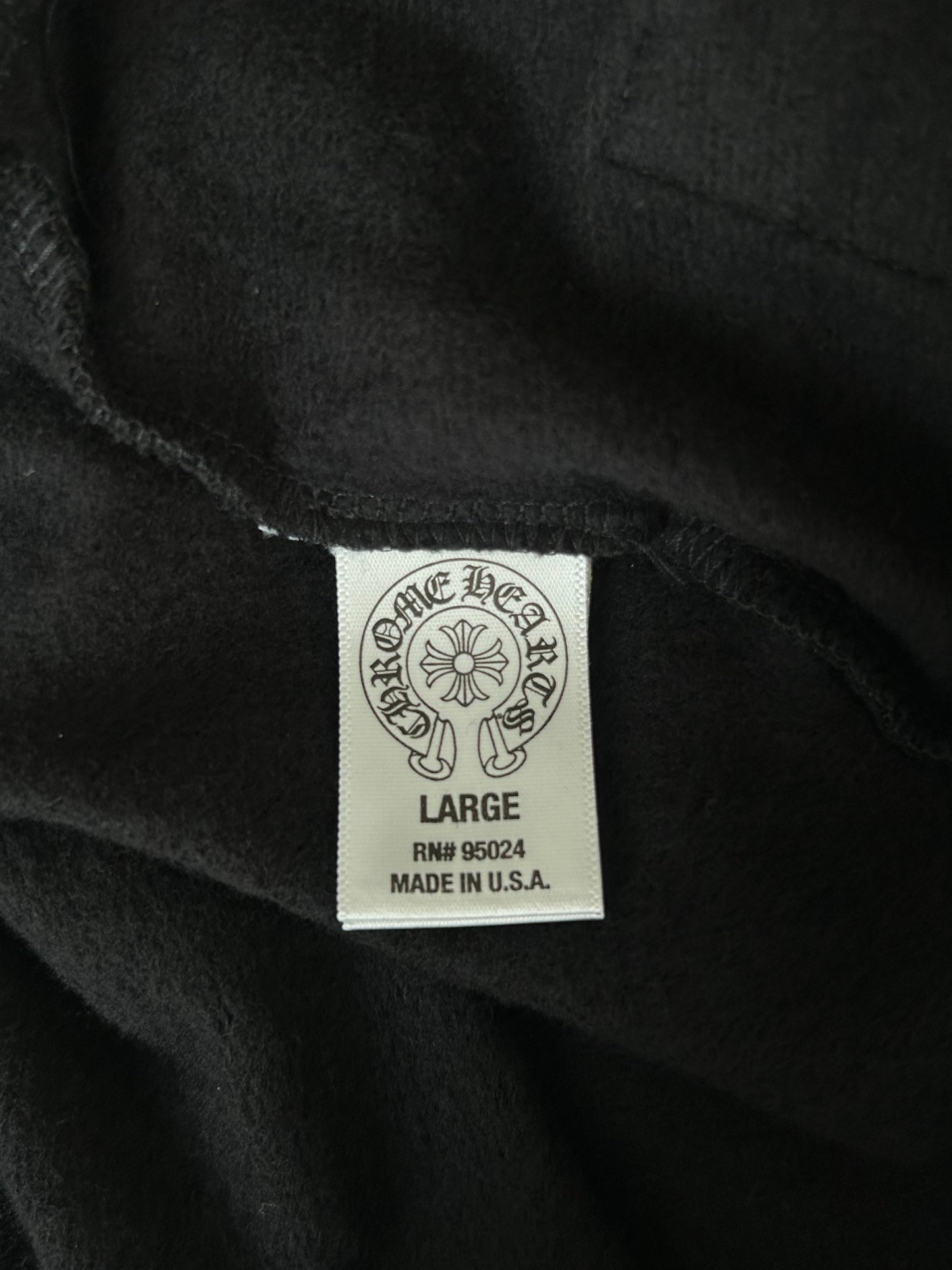 Chrome Hearts Black & White Horseshoe Logo Women's Sweatpants