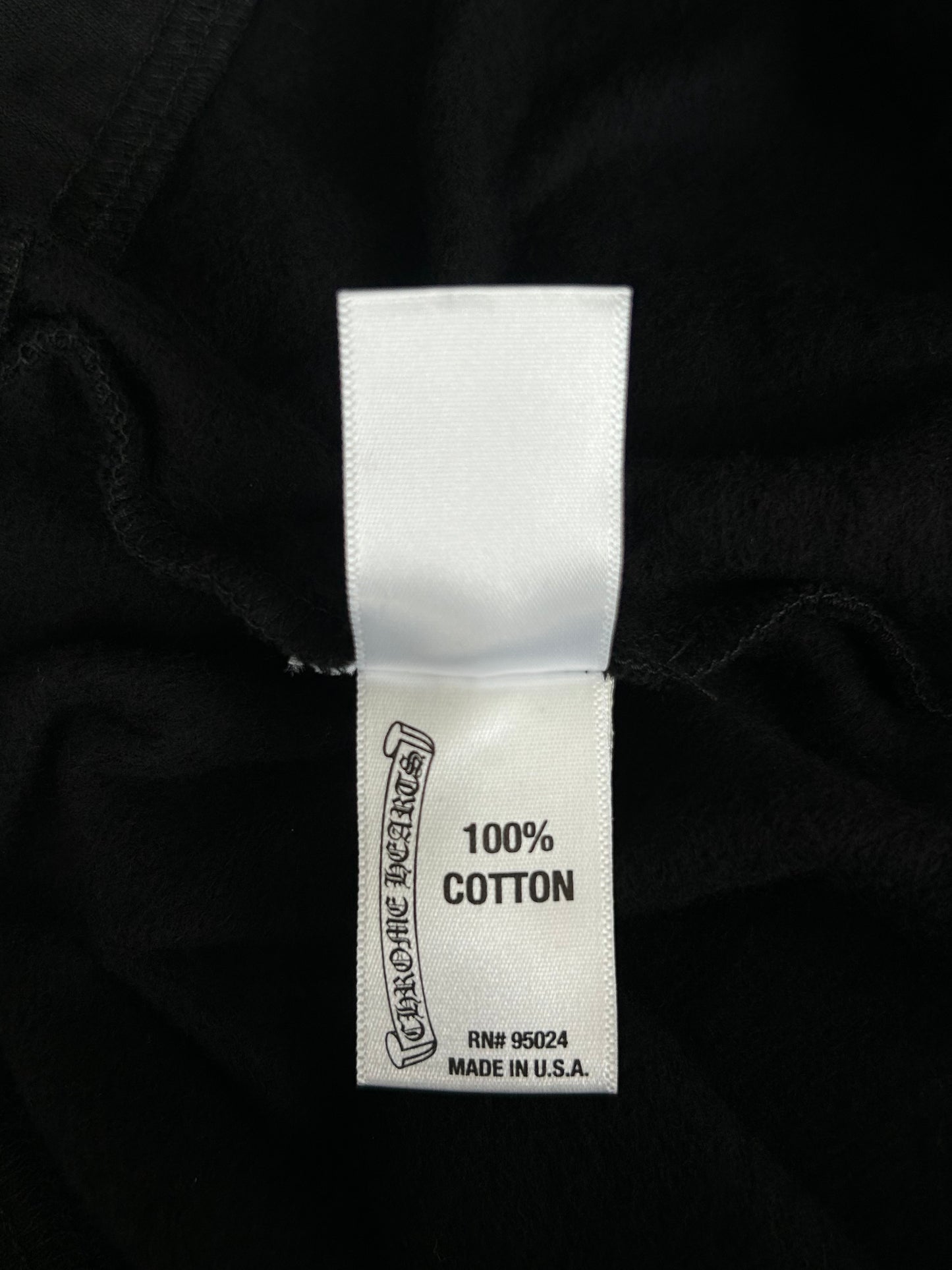 Chrome Hearts Black & White Horseshoe Logo Women's Sweatpants