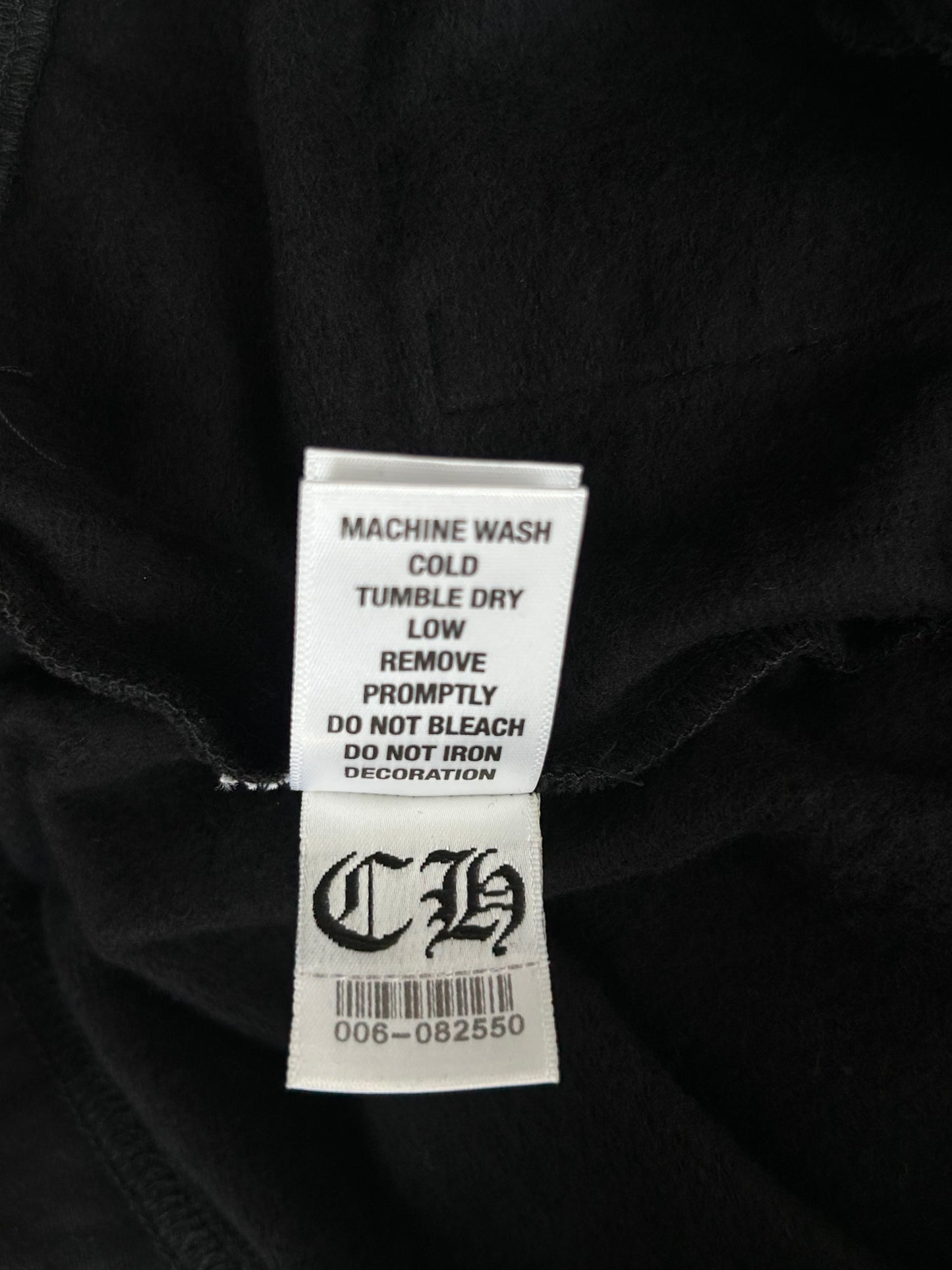 Chrome Hearts Black & White Horseshoe Logo Women's Sweatpants