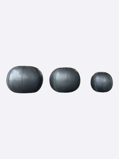 Chrome Hearts Black Leather Cross Patch Medicine Balls