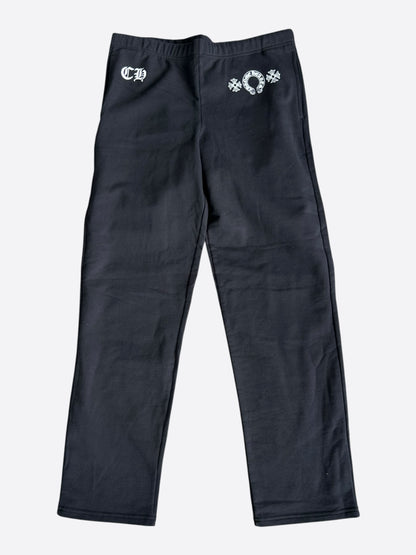 Chrome Hearts Black & White Horseshoe Logo Women's Sweatpants