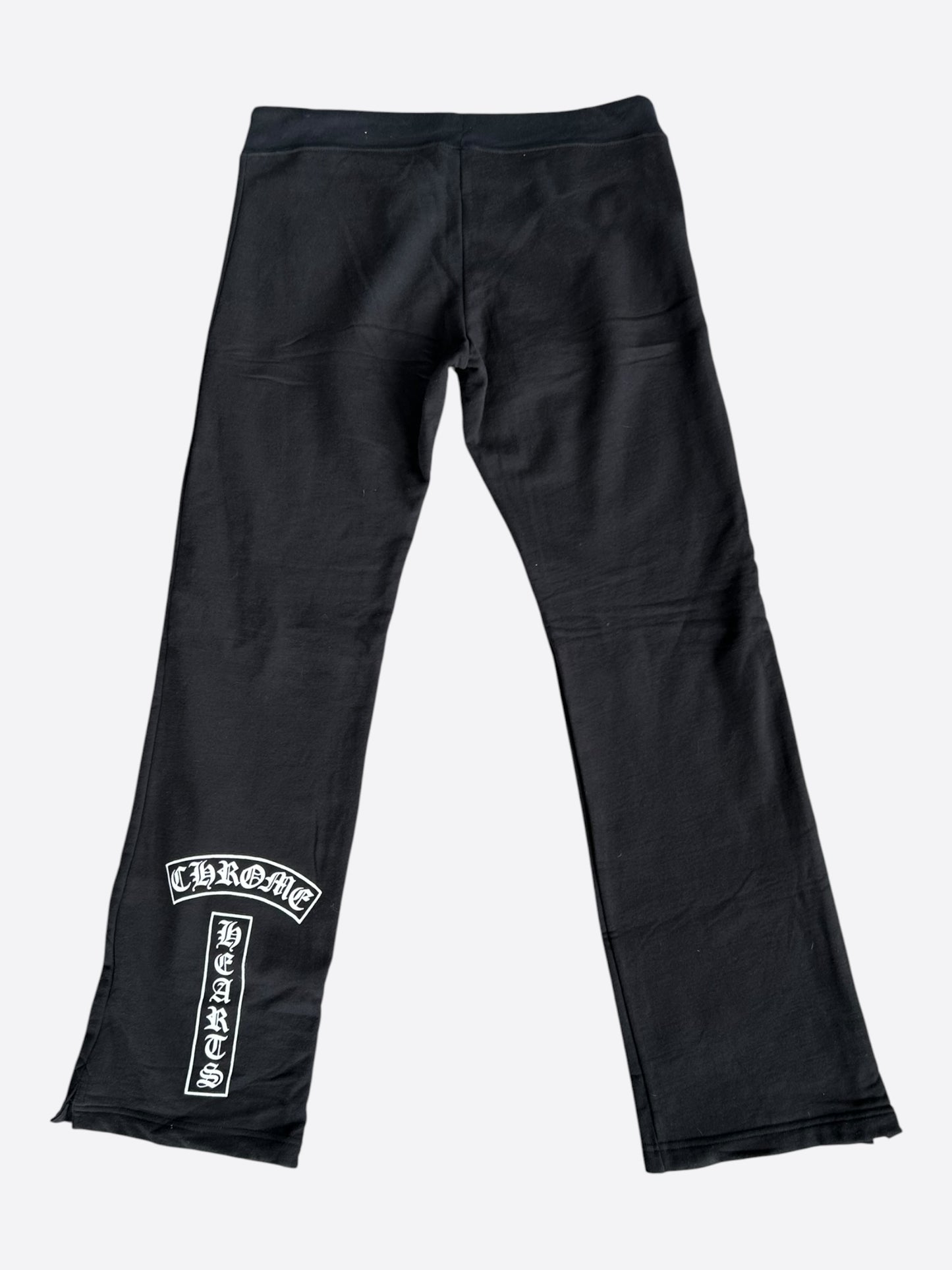 Chrome Hearts Black & White T-Bar Logo Women's Sweatpants