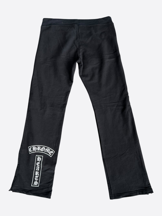 Chrome Hearts Black & White T-Bar Logo Women's Sweatpants