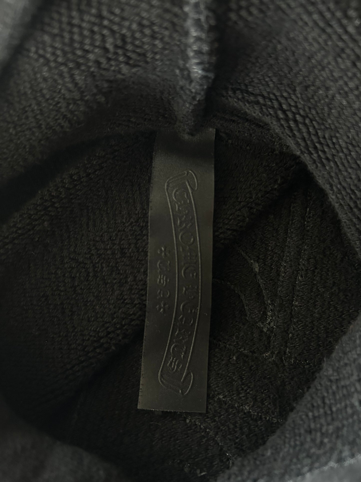Chrome Hearts Black Triple Cross CH Logo Embroidered Hoodie