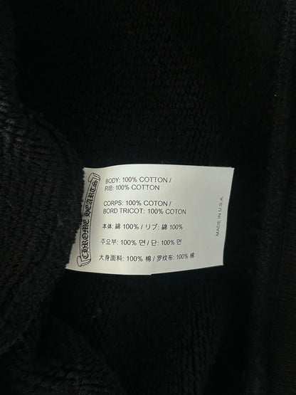 Chrome Hearts Black Triple Cross CH Logo Embroidered Hoodie