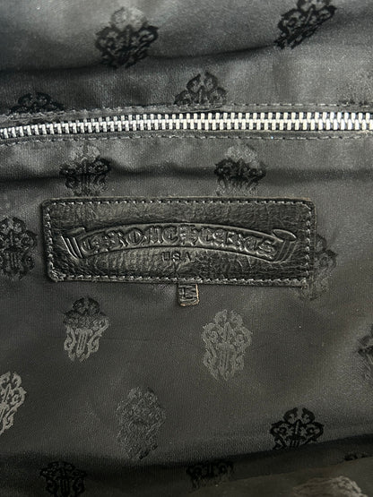 Chrome Hearts Black Nylon & Leather Fleur XL Duffel Bag
