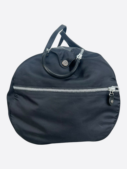 Chrome Hearts Black Nylon & Leather Fleur XL Duffel Bag