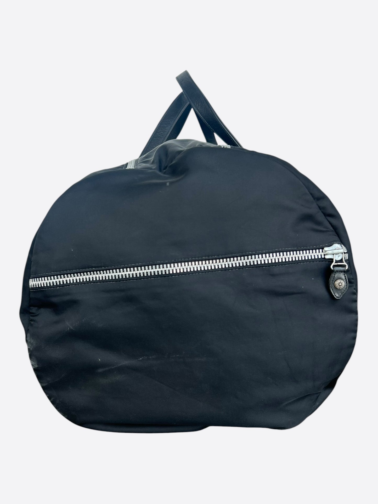 Chrome Hearts Black Nylon & Leather Fleur XL Duffel Bag