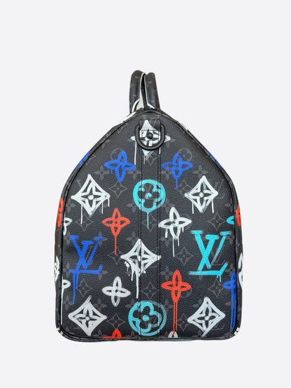 Louis Vuitton Multicolor Graffiti Monogram Eclipse Keepall 50