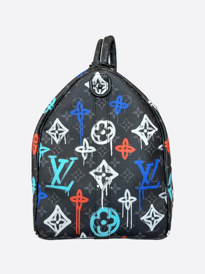 Louis Vuitton Multicolor Graffiti Monogram Eclipse Keepall 50