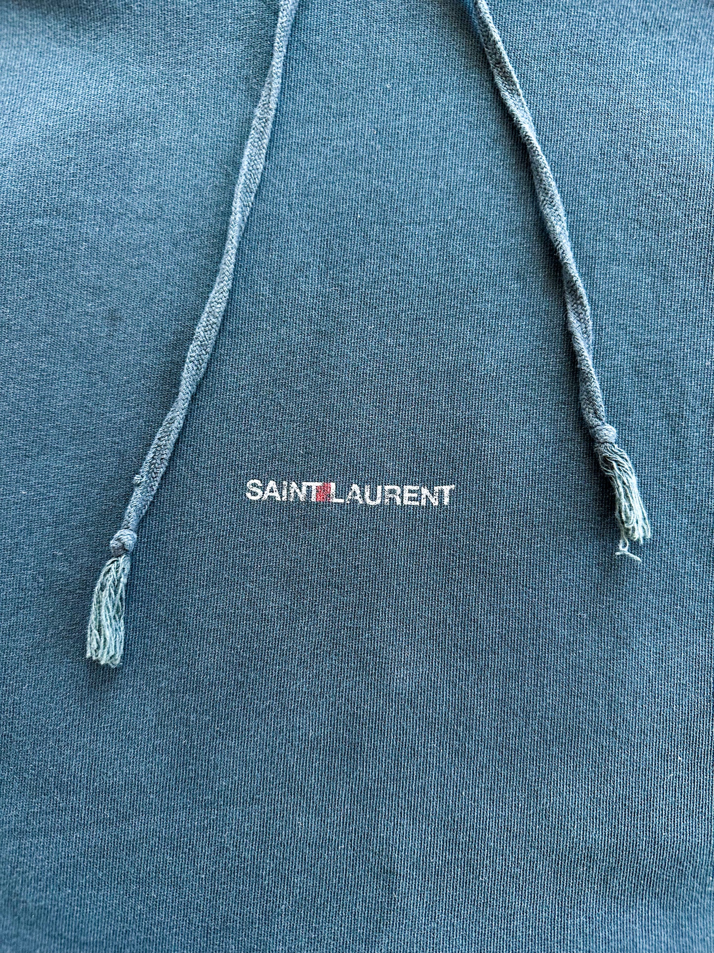 Saint Laurent Green Rive Gauche Logo Hoodie