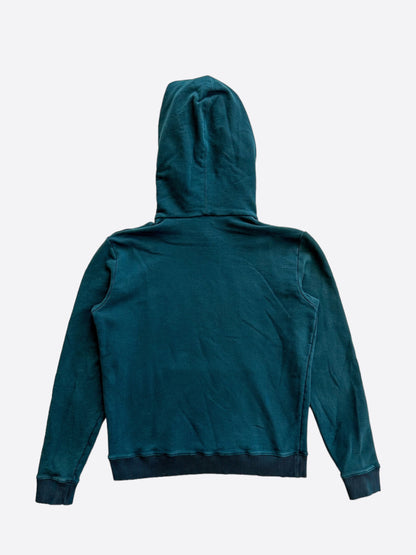 Saint Laurent Green Rive Gauche Logo Hoodie