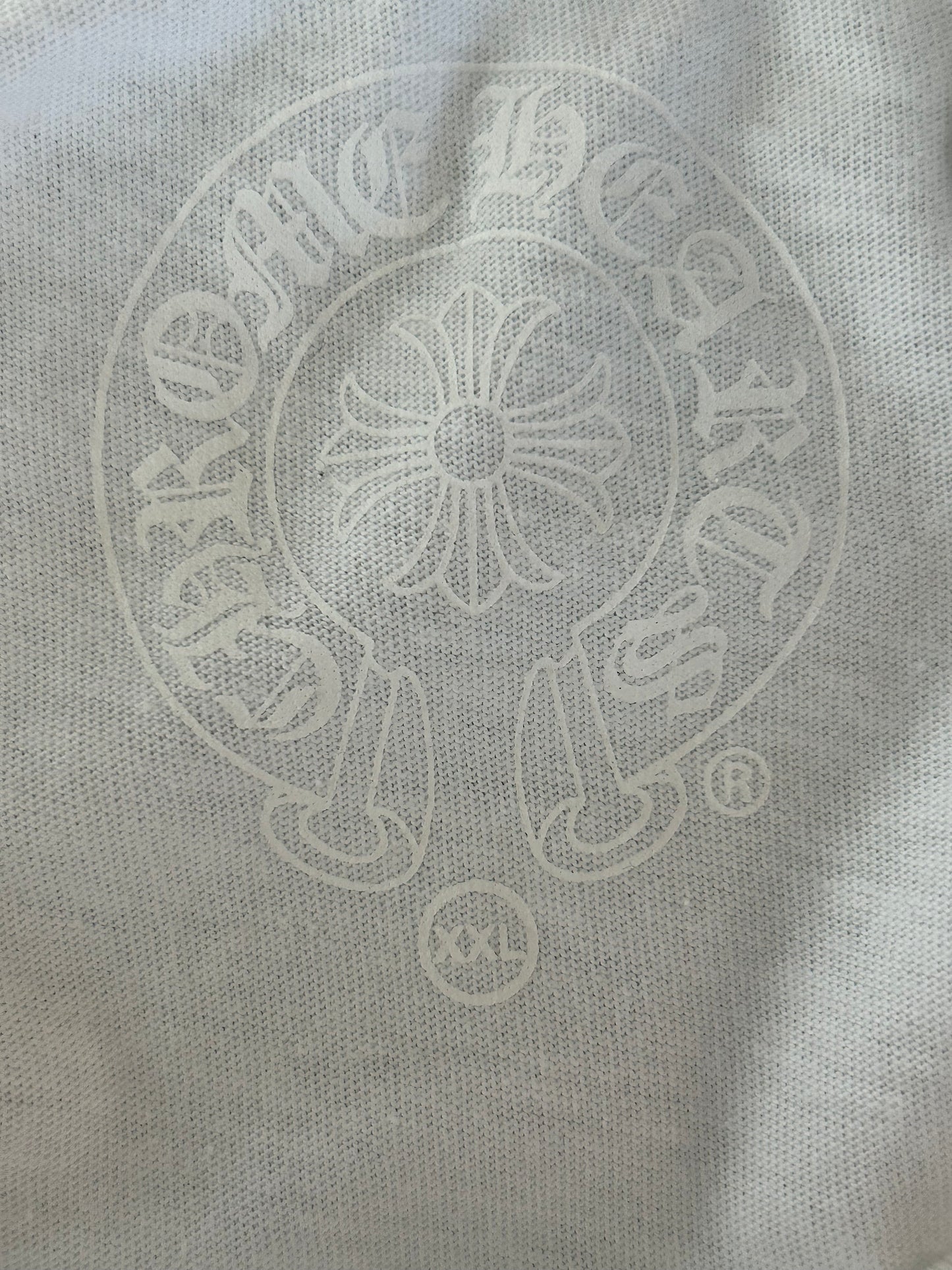 Chrome Hearts White & Black Neck Logo Longsleeve T-Shirt