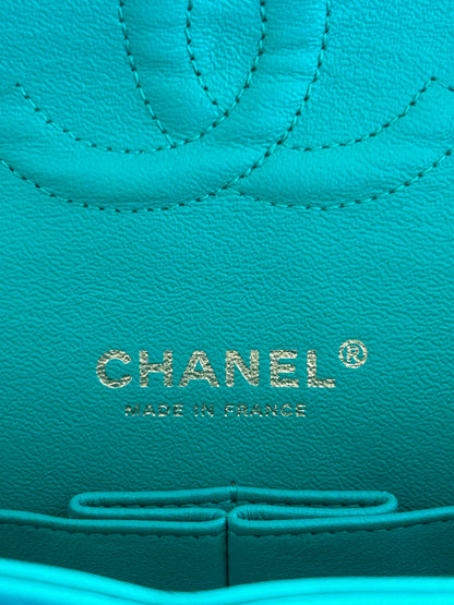 Chanel Green Quilted Lambskin Medium Flap Bag