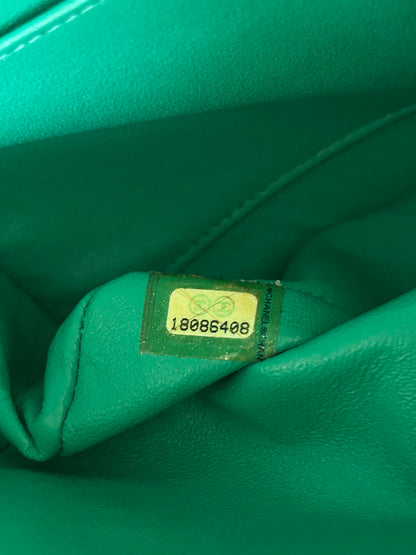 Chanel Green Quilted Lambskin Medium Flap Bag