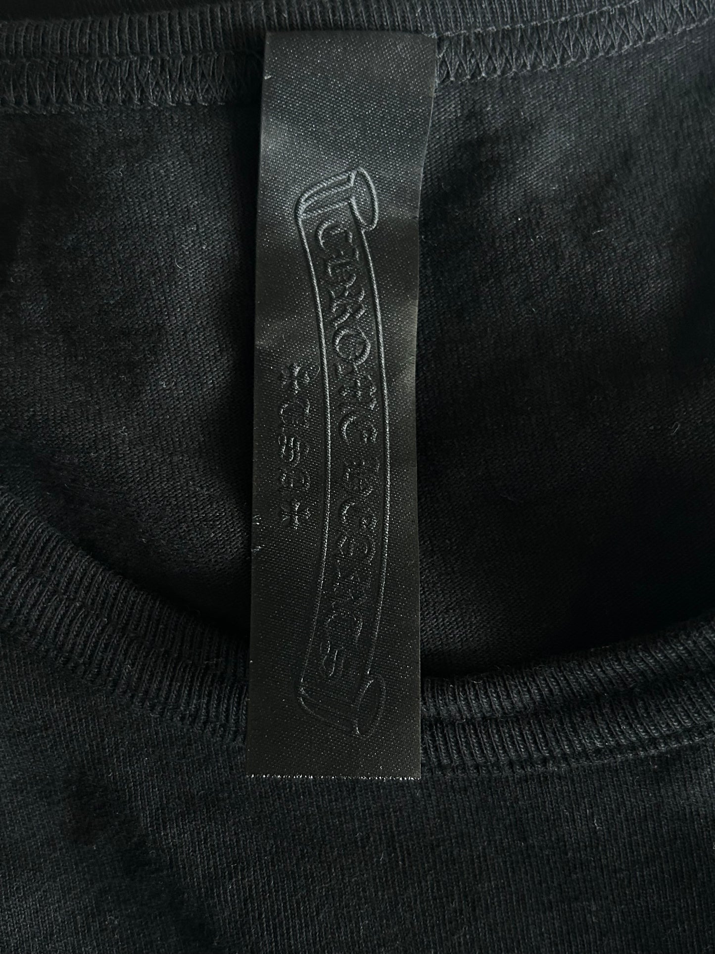 Chrome Hearts Black & White Embroidered Eyechart Logo T-Shirt