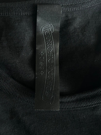 Chrome Hearts Black & White Embroidered Eyechart Logo T-Shirt
