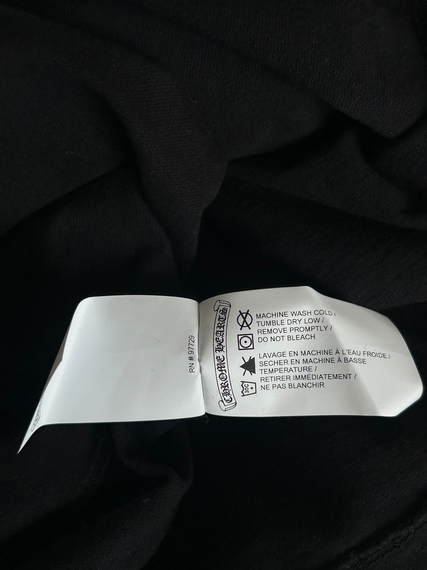 Chrome Hearts Black & White Embroidered Eyechart Logo T-Shirt