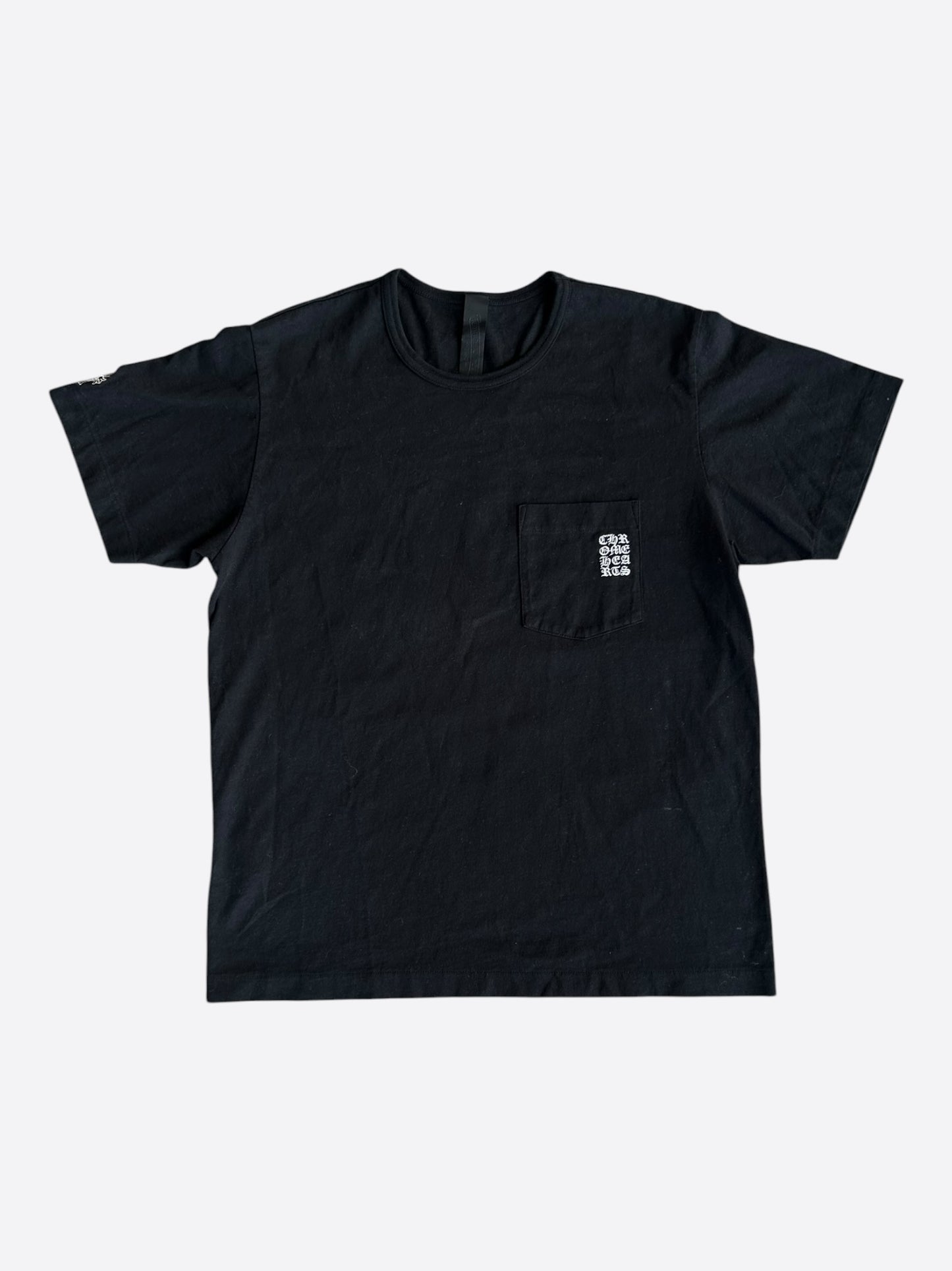 Chrome Hearts Black & White Embroidered Eyechart Logo T-Shirt