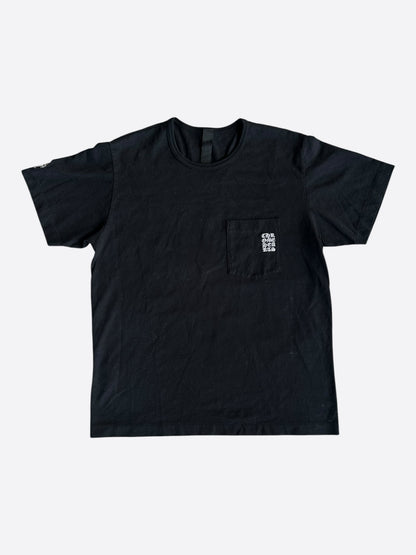Chrome Hearts Black & White Embroidered Eyechart Logo T-Shirt