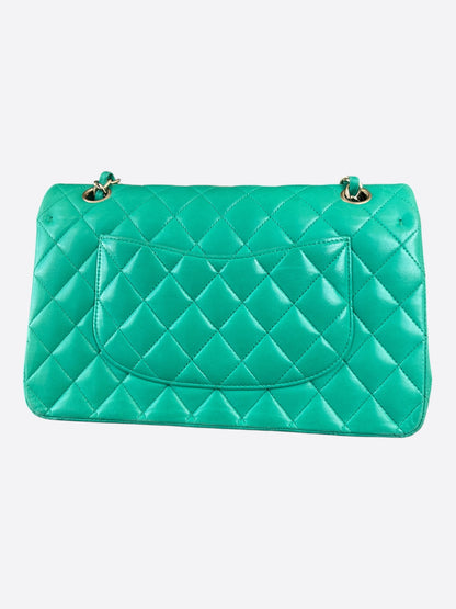 Chanel Green Quilted Lambskin Medium Flap Bag