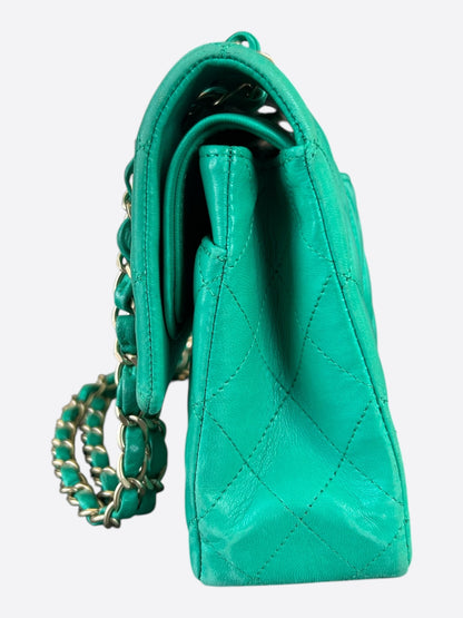 Chanel Green Quilted Lambskin Medium Flap Bag
