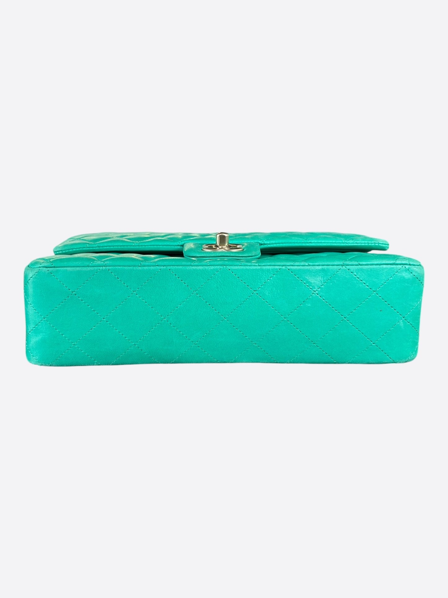 Chanel Green Quilted Lambskin Medium Flap Bag