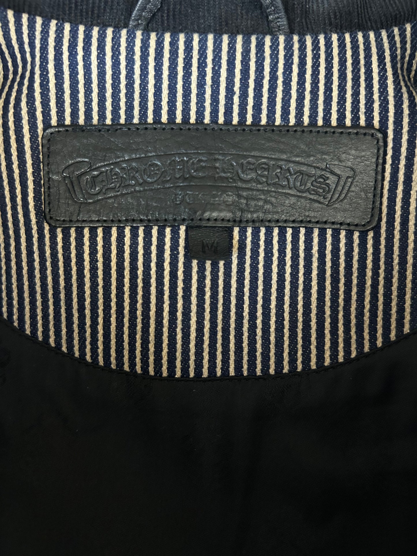 Chrome Hearts Blue & White Pinstripe Workwear Jacket
